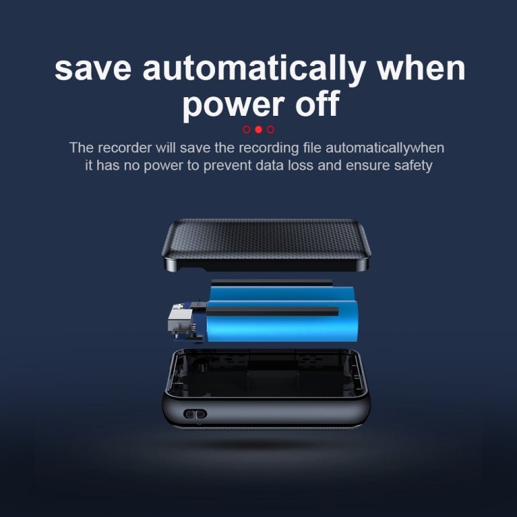 JNN Q75 Magnetic Smart Voice Recorder, Memory:32GB(Black) - British D'sire