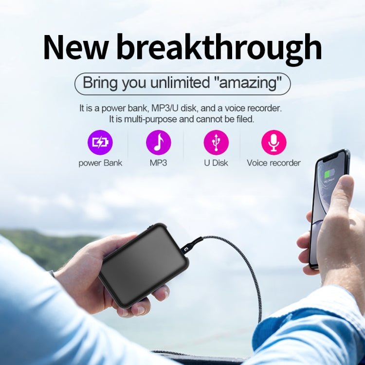 JNN Q75 Magnetic Smart Voice Recorder, Memory:32GB(Black) - British D'sire