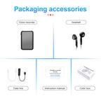 JNN Q75 Magnetic Smart Voice Recorder, Memory:32GB(Black) - British D'sire