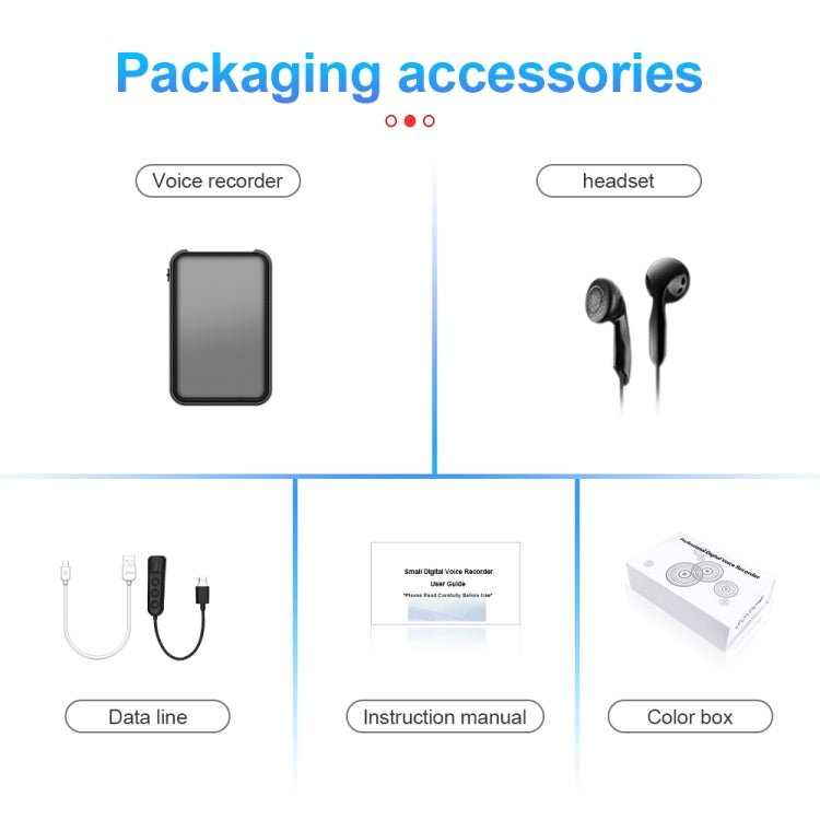 JNN Q75 Magnetic Smart Voice Recorder, Memory:32GB(Black) - British D'sire