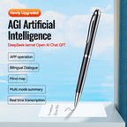 JNN Q90A Smart AI Voice Recording Pen Support APP Control, Memory:32GB(Black) - British D'sire