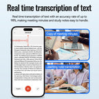 JNN Q90A Smart AI Voice Recording Pen Support APP Control, Memory:64GB(Black) - British D'sire