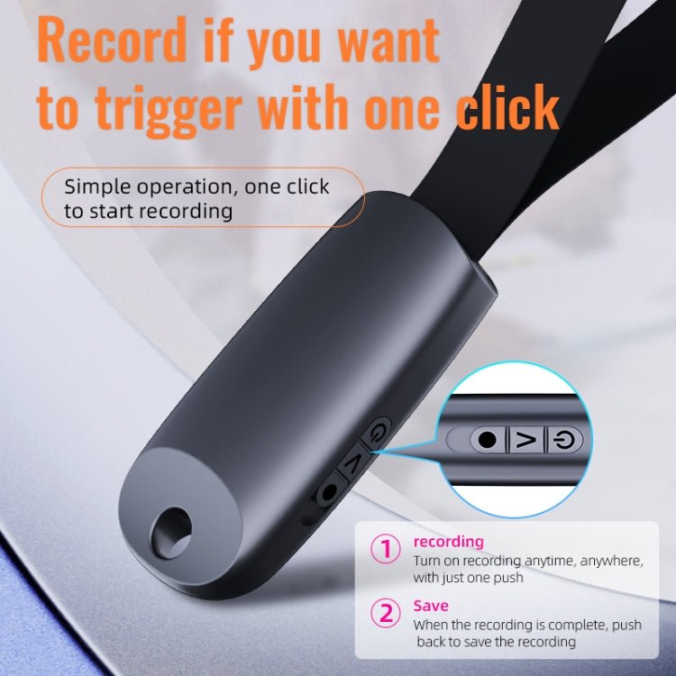 JNN S26 Smart Digital Noise Canceling Voice Recorder with Lanyard, Capacity:8GB(Black) Secondary image