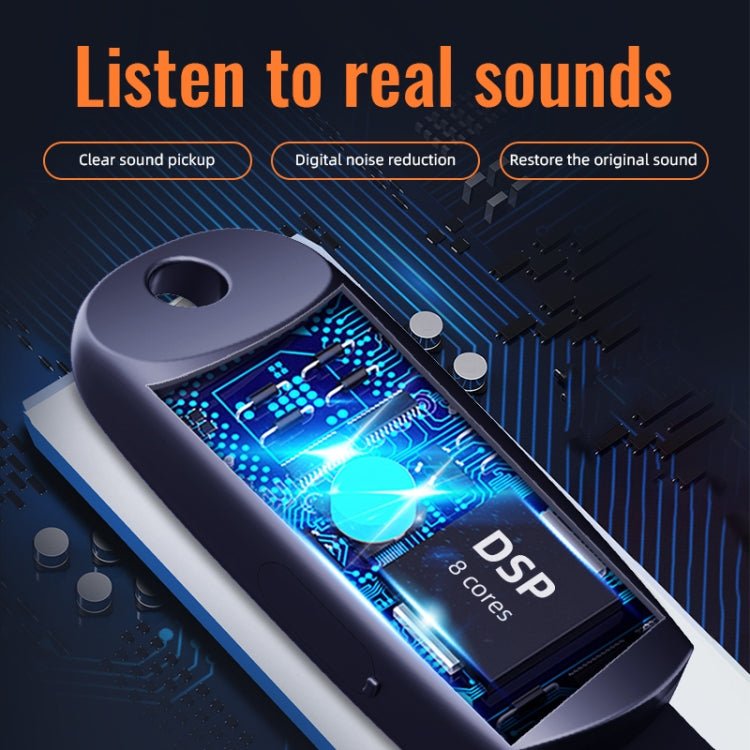 JNN S26 Smart Digital Noise Canceling Voice Recorder with Lanyard, Capacity:8GB(Black) - British D'sire