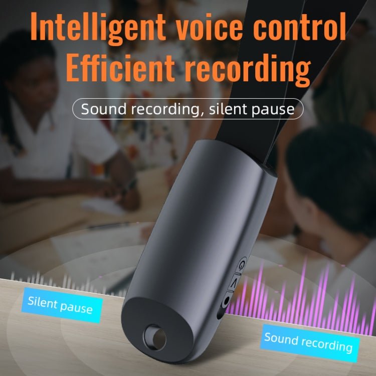 JNN S26 Smart Digital Noise Canceling Voice Recorder with Lanyard, Capacity:8GB(Black) - British D'sire