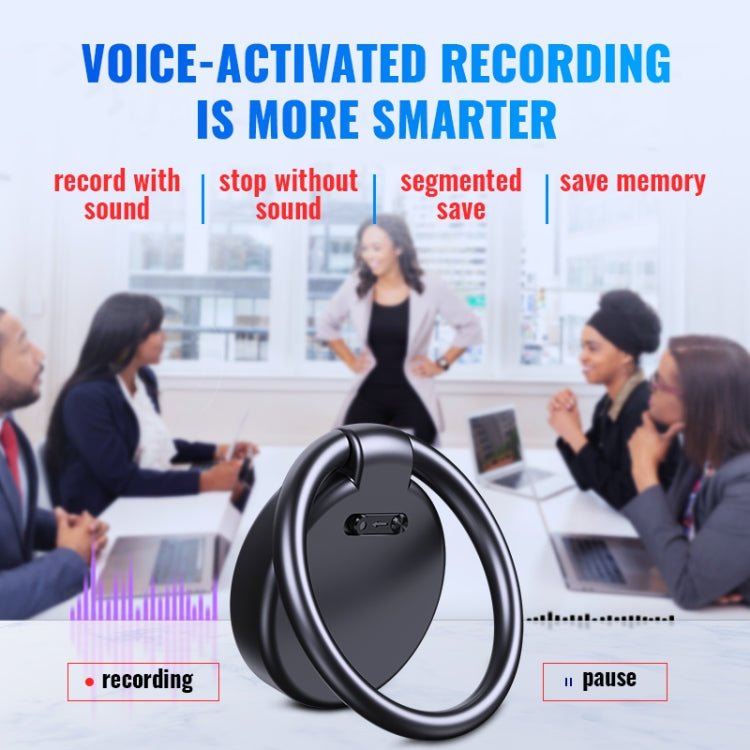 JNN S30 Round HD Noise Canceling Recorder, Capacity:16GB(Black) - British D'sire