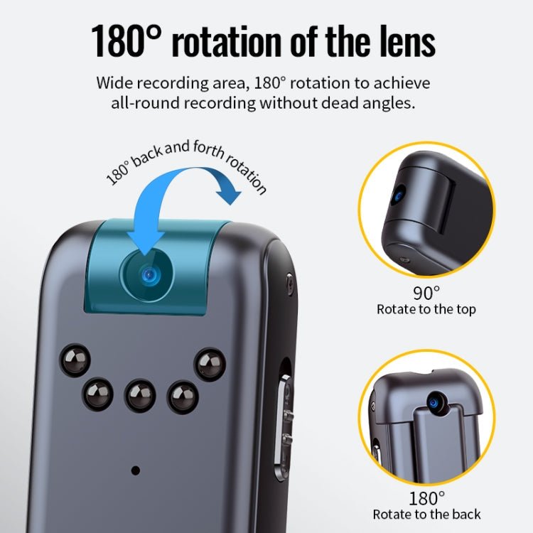 JNN V13 1080P Multifunctional Infrared Night Vision Recorder, Capacity:No Memory(Black) - British D'sire