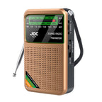 JOC TG - 77 Mini FM / AM / SW Portable Full - Band Full - Channel Radio(Gold) - British D'sire