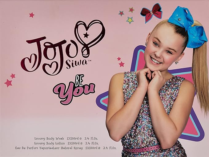 JoJo Siwa Be You - Gift Set With 100ml EDP Spray, 100ml Body Wash and 100ml Body Lotion - British D'sire