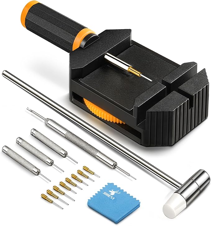 JOREST Watch Link Removal Kit, Watch Band Repair Tool for Strap Adjustment, Bracelet Chain Pin Remover, Watch Adjuster, Watch Hammer, Punch Pins Secondary image