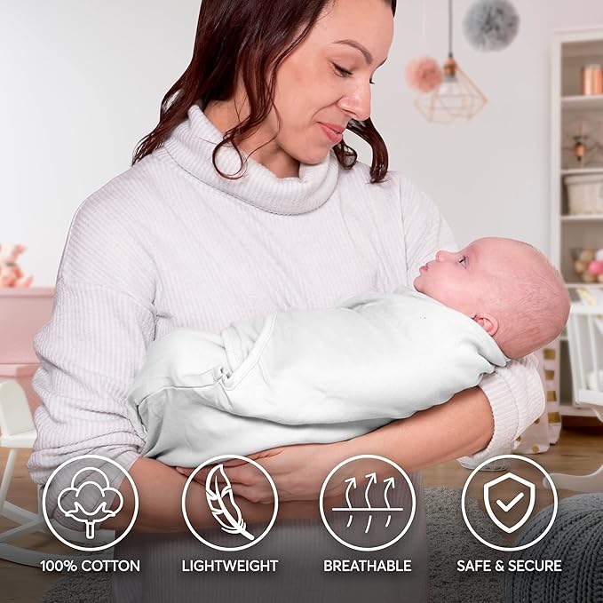 Juicy Bumbles Swaddle Blanket 0 - 3 Months - 100% Cotton Baby Swaddle Wrap Newborn - Set of 3 Swaddles - Baby Essentials for Newborn Boy and Girl - Blankets & Swaddlers - British D'sire