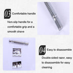 Junjie Shaving And Beard Razor Stand Old Style Double Sided Manual Shaver - British D'sire