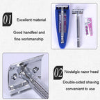 Junjie Shaving And Beard Razor Stand Old Style Double Sided Manual Shaver - British D'sire