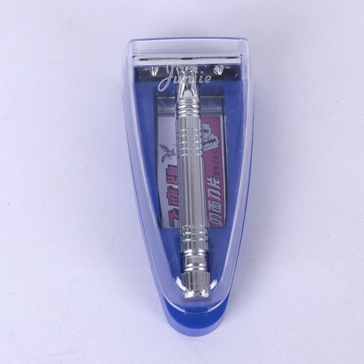 Junjie Shaving And Beard Razor Stand Old Style Double Sided Manual Shaver - British D'sire