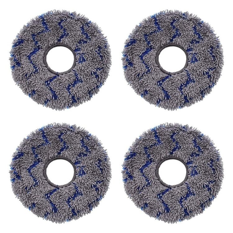 JUNSUNMAY 4pcs Washable Mop Pads Replacement for ECOVACS DEEBOT X1 Turbo / X2 Omni / T20 Pro(Blue+Grey) - British D'sire Main image