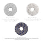 JUNSUNMAY 4pcs Washable Mop Pads Replacement for ECOVACS DEEBOT X1 Turbo / X2 Omni / T20 Pro(Blue+Grey) - British D'sire