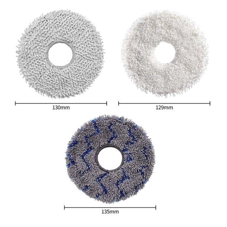 JUNSUNMAY 4pcs Washable Mop Pads Replacement for ECOVACS DEEBOT X1 Turbo / X2 Omni / T20 Pro(Grey+Blue Grey) - British D'sire