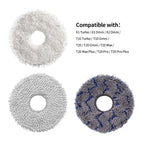 JUNSUNMAY 4pcs Washable Mop Pads Replacement for ECOVACS DEEBOT X1 Turbo / X2 Omni / T20 Pro(Grey+Blue Grey) - British D'sire
