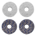 JUNSUNMAY 4pcs Washable Mop Pads Replacement for ECOVACS DEEBOT X1 Turbo / X2 Omni / T20 Pro(Grey+Blue Grey) - British D'sire