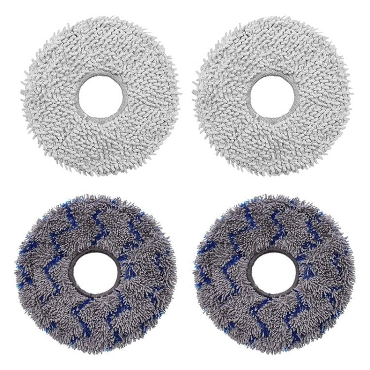 JUNSUNMAY 4pcs Washable Mop Pads Replacement for ECOVACS DEEBOT X1 Turbo / X2 Omni / T20 Pro(Grey+Blue Grey) - British D'sire