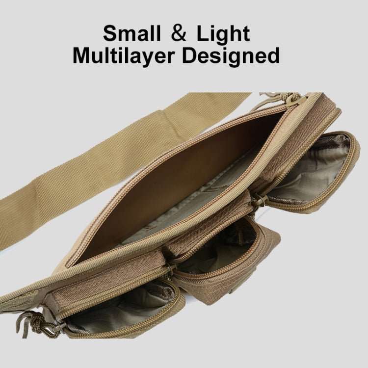 JUNSUNMAY J010 2L Waterproof Outdoor Sports Multifunction Waist Bag(Khaki) - British D'sire