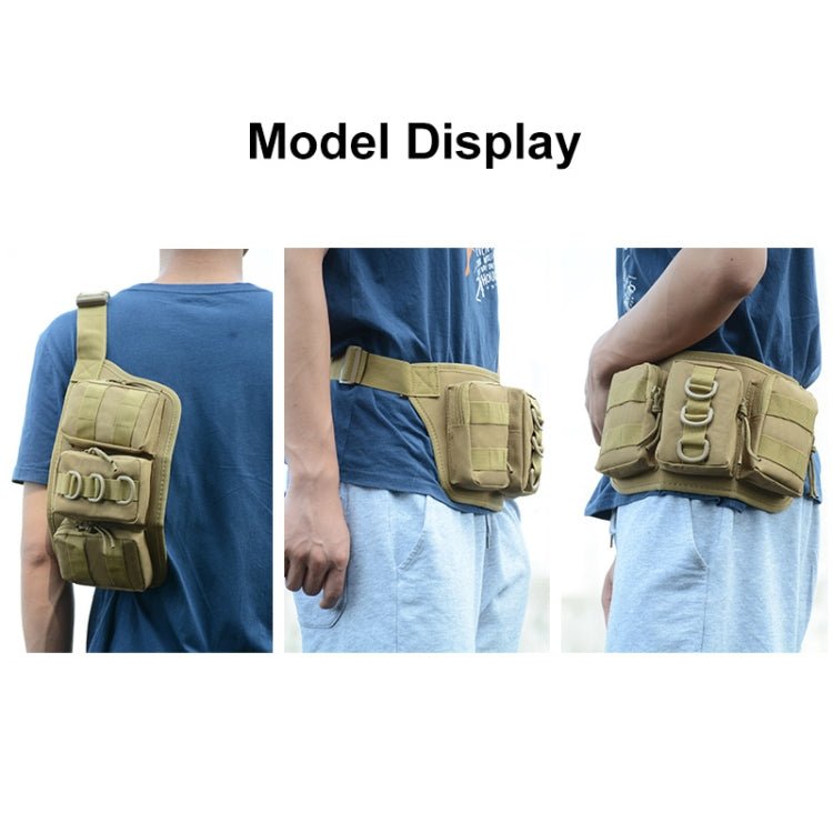 JUNSUNMAY J010 2L Waterproof Outdoor Sports Multifunction Waist Bag(Khaki) - British D'sire