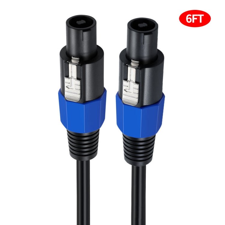 JUNSUNMAY Speakon Male to Speakon Male Audio Speaker Adapter Cable with Snap Lock, Length:6FT - British D'sire Main image