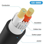 JUNSUNMAY Speakon Male to Speakon Male Audio Speaker Adapter Cable with Snap Lock, Length:6FT - British D'sire