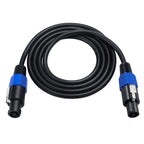 JUNSUNMAY Speakon Male to Speakon Male Audio Speaker Adapter Cable with Snap Lock, Length:6FT - British D'sire