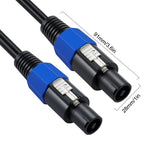 JUNSUNMAY Speakon Male to Speakon Male Audio Speaker Adapter Cable with Snap Lock, Length:6FT - British D'sire