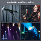 JUNSUNMAY XLR Male to Male Mic Cord 3 Pin Audio Cable Balanced Shielded Cable, Length:1.5m - British D'sire