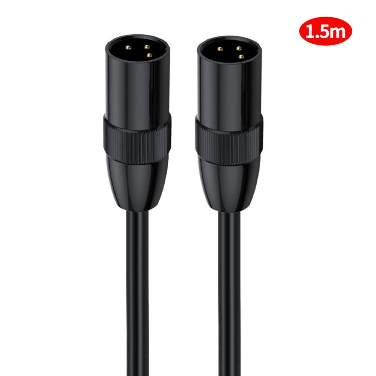 JUNSUNMAY XLR Male to Male Mic Cord 3 Pin Audio Cable Balanced Shielded Cable, Length:1.5m - British D'sire Main image
