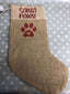 Jute & Juco Stocking Santa Paws - COTTON DRAWSTRING BAGS - British D'sire