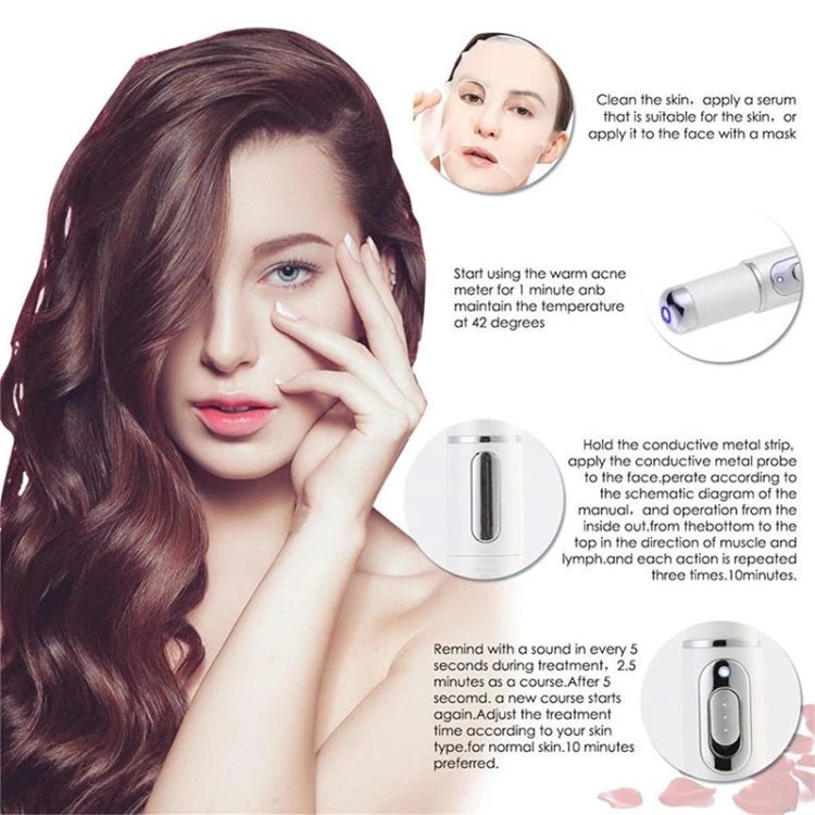 K - SKIN KD - 7910 Acne Laser Pen Portable Wrinkle Removal Machine Durable Soft Scar Remover Device Blue Light Therapy Pen - British D'sire