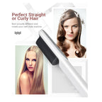K - SKIN KD380 Hair Straightener Electric Straight Hair Curler Comb Brush PTC Heating Ceramic Straight Hair Brush, UK Plug(Black) - British D'sire