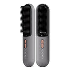 K - SKIN KD382B Negative Ion Hair Care Type - C Wireless Hair Straightening Comb(Grey) - British D'sire