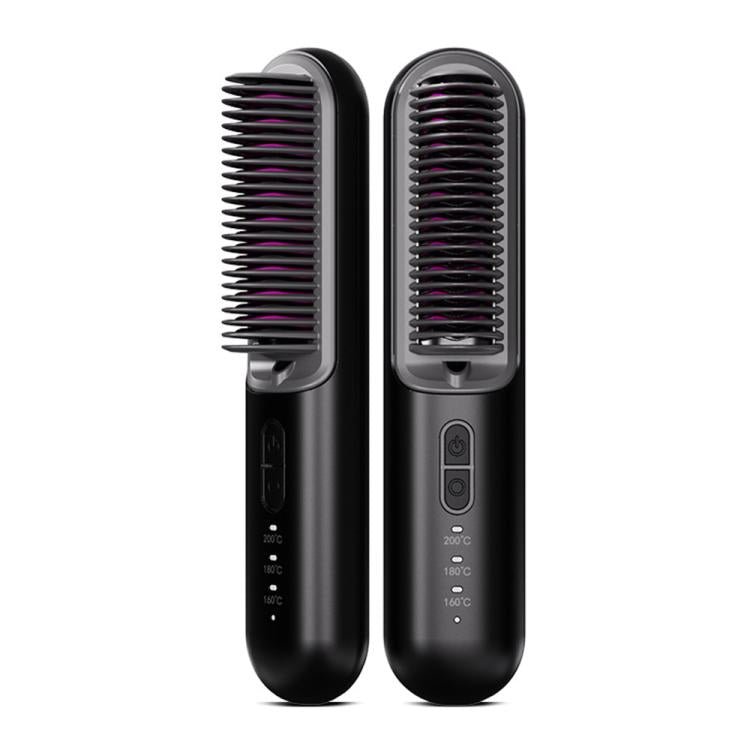 K - SKIN KD382S Negative Ion Hair Care Type - C Wireless Hair Straightening Comb(Black) - British D'sire Main image