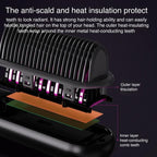 K - SKIN KD382S Negative Ion Hair Care Type - C Wireless Hair Straightening Comb(Black) - British D'sire