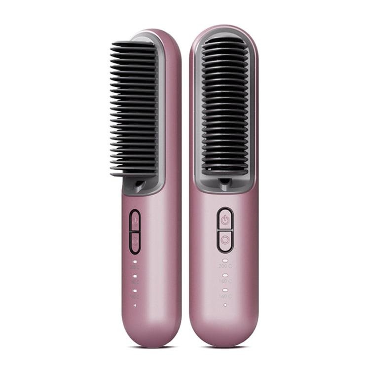 K - SKIN KD382S Negative Ion Hair Care Type - C Wireless Hair Straightening Comb(Purple) - British D'sire Main image