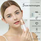 K - SKIN KD505 Portable Electric Epilator Painless Facial Body Hair Remover Trimmer Skin - Friendly 3D Floating Blades - British D'sire