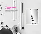 K - SKIN Portable Rechargeable Hair Straightener Curler Cordless Adjustable Temperature Fast Heat Ceramic Iron Styling Tool - British D'sire