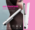 K - SKIN Portable Rechargeable Hair Straightener Curler Cordless Adjustable Temperature Fast Heat Ceramic Iron Styling Tool - British D'sire