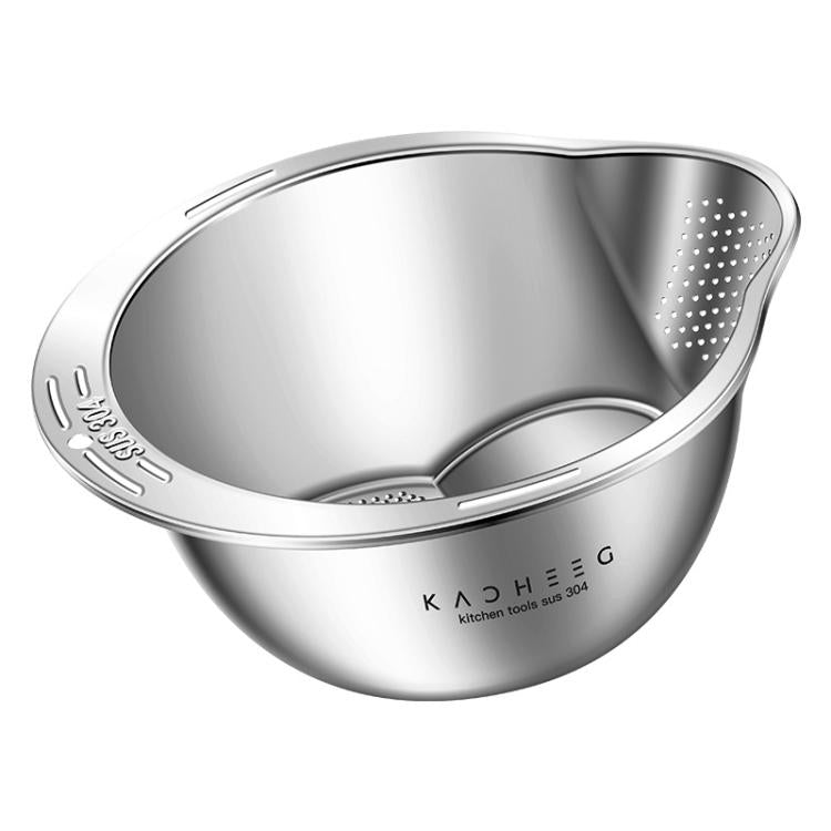 Kacheeg 304 Stainless Steel Multi - Purpose Colander, Vegetable & Rice Strainer, Washing Basket 24cm - British D'sire Main image