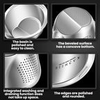 Kacheeg 304 Stainless Steel Multi - Purpose Colander, Vegetable & Rice Strainer, Washing Basket 24cm - British D'sire