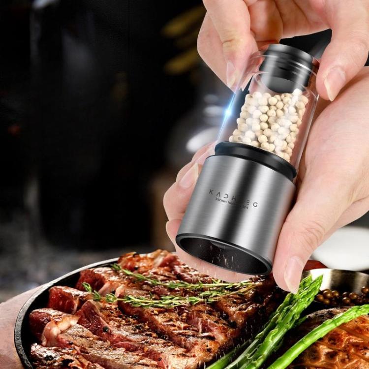 Kacheeg 70ml Transparent Pepper Grinder with Adjustable Coarse to Fine Ceramic Blades 11 x 4.9 x 4cm Secondary image