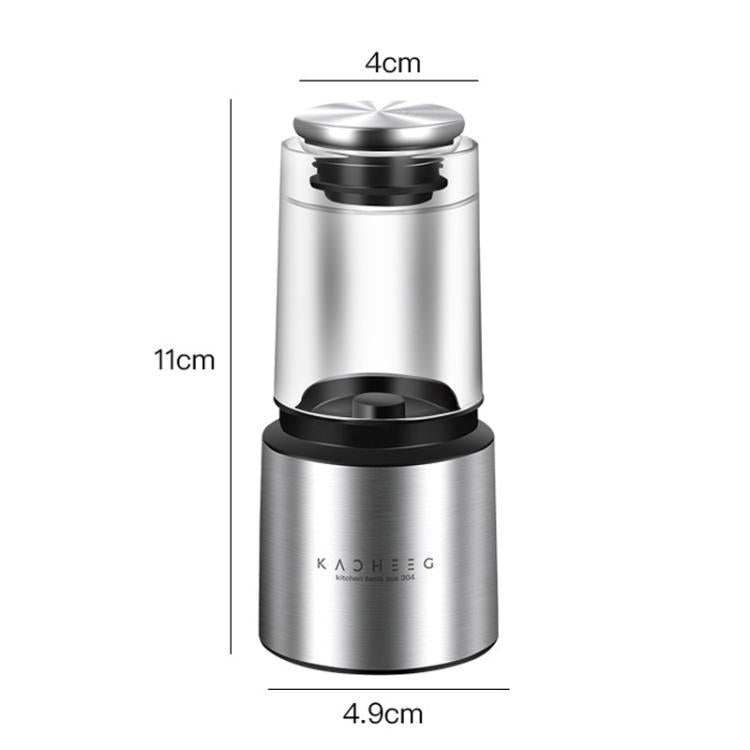 Kacheeg 70ml Transparent Pepper Grinder with Adjustable Coarse to Fine Ceramic Blades 11 x 4.9 x 4cm - British D'sire