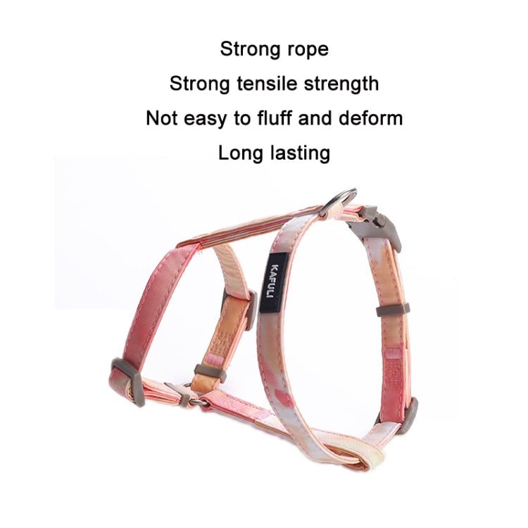 KAFULI Pet Adjustable I - Shape Harness Leash, Size: S(Orange Yellow) - British D'sire