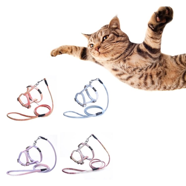 KAFULI Pet Adjustable I - Shape Harness Leash, Size: S(Orange Yellow) - British D'sire