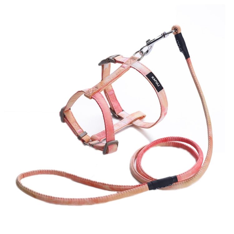 KAFULI Pet Adjustable I - Shape Harness Leash, Size: S(Orange Yellow) - British D'sire Main image