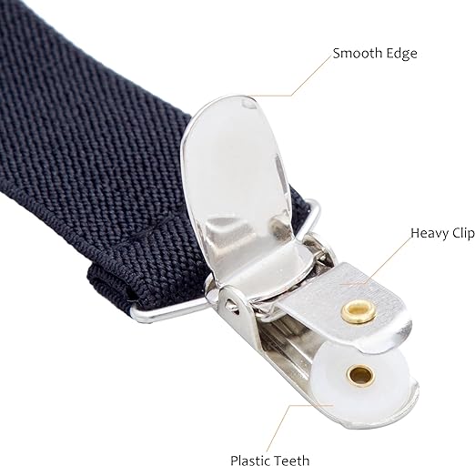 Kajeer Braces for Kids Boys Girls - Adjustable Elastic Y - Back Strong Clips Suspenders - suspenders - British D'sire